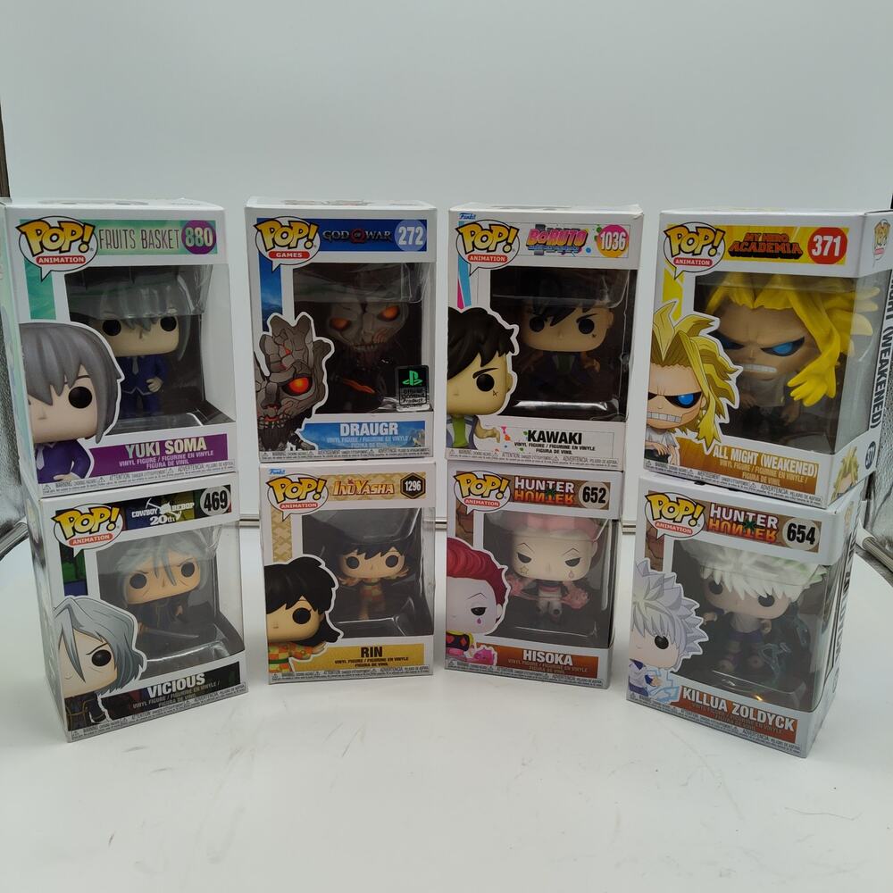 8X Funko Pops! Draugr God Of War All Might Kawaki Vicious Hunter Yuki Rin Hisoka